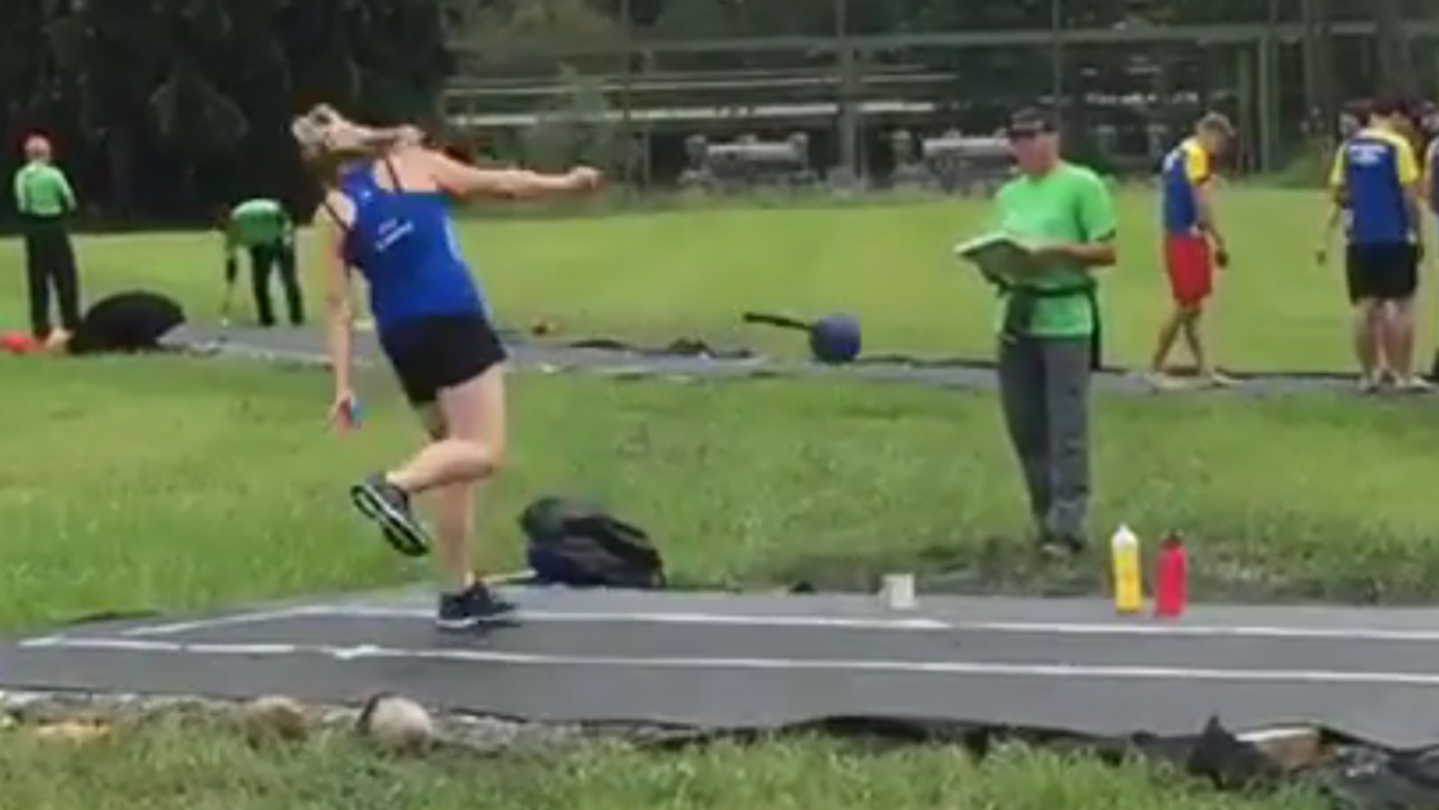 This hammer throw goes horribly wrong FOX Sports